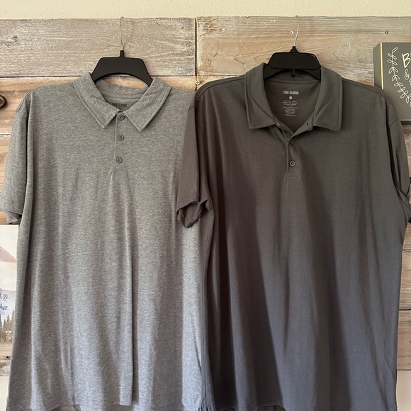 Men's Gray Polo Shirt Set (2 Polo) New w/o tags - Picture 2 of 4